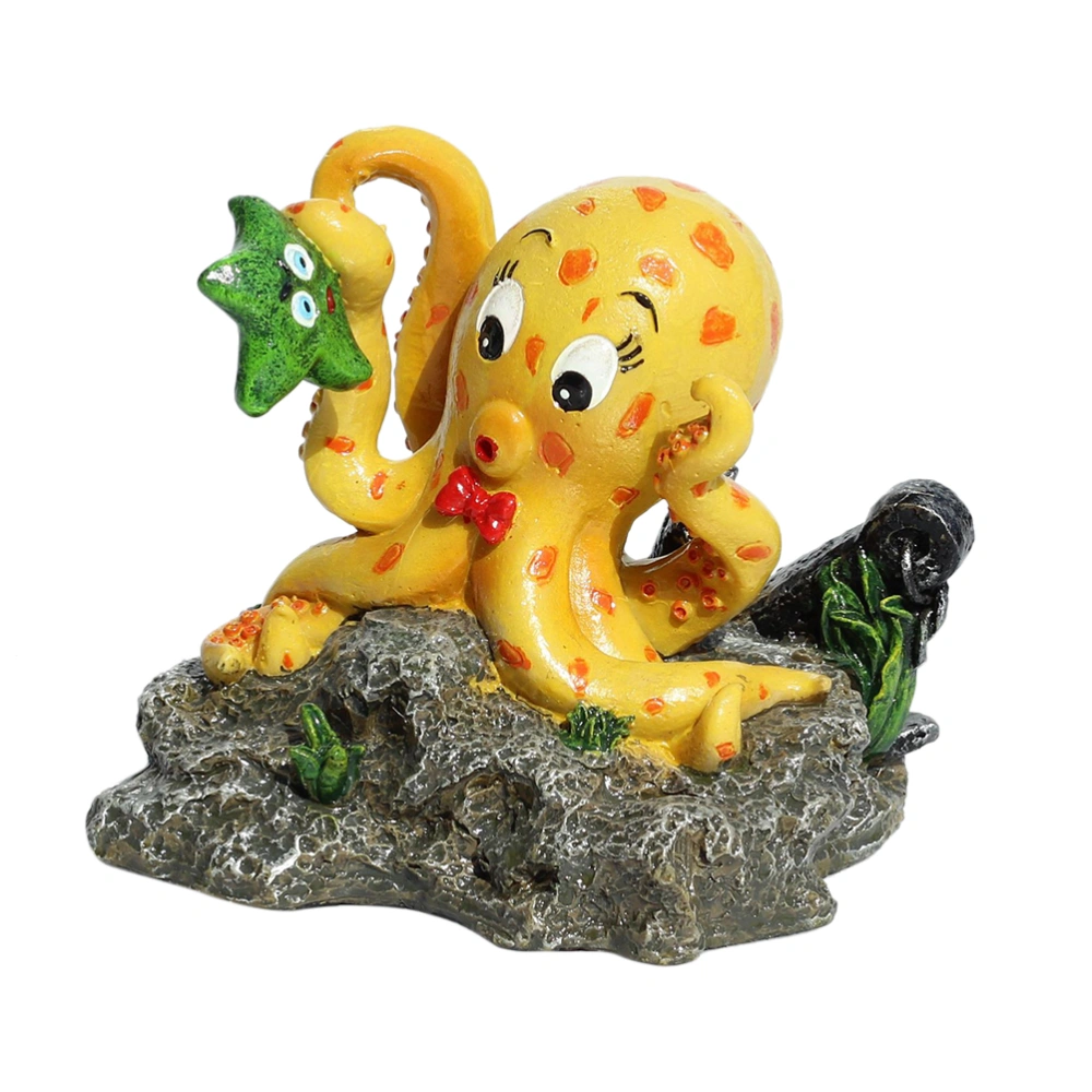 1Pc Resin Landscape Ornament Creative Cartoon Octopus Adornment Aquarium Fish Tank Decoration