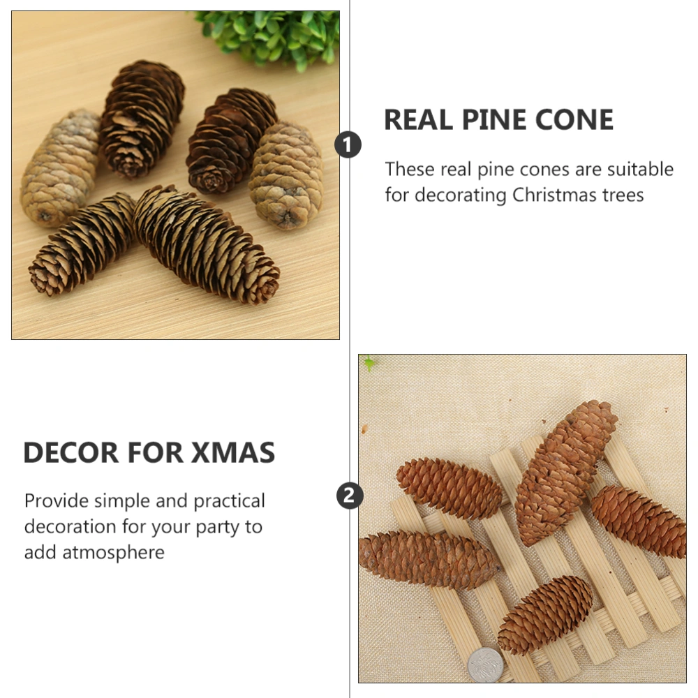 30pcs Delicate Xmas Pine Cone Adornment DIY Branch Decor Unique Ornament