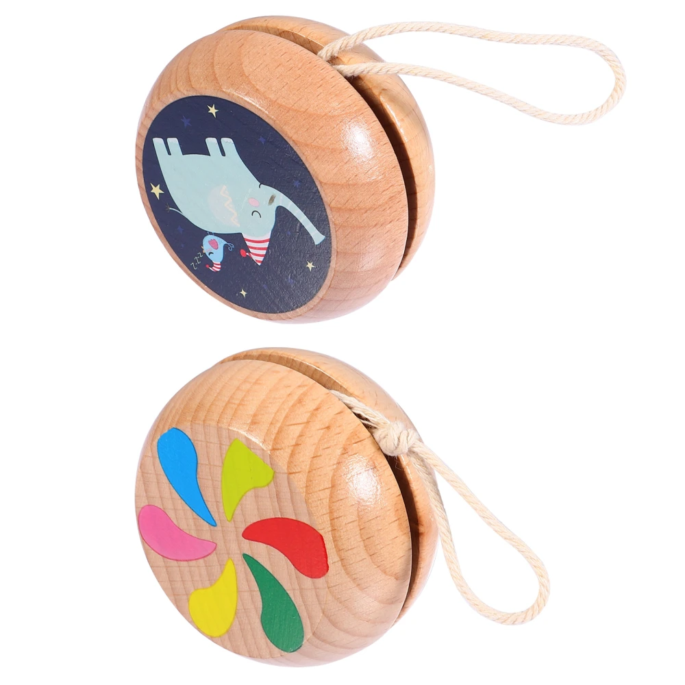 2Pcs Kids Beginner Wood Responsive Ball Toy Educational Toy Great Children Gift