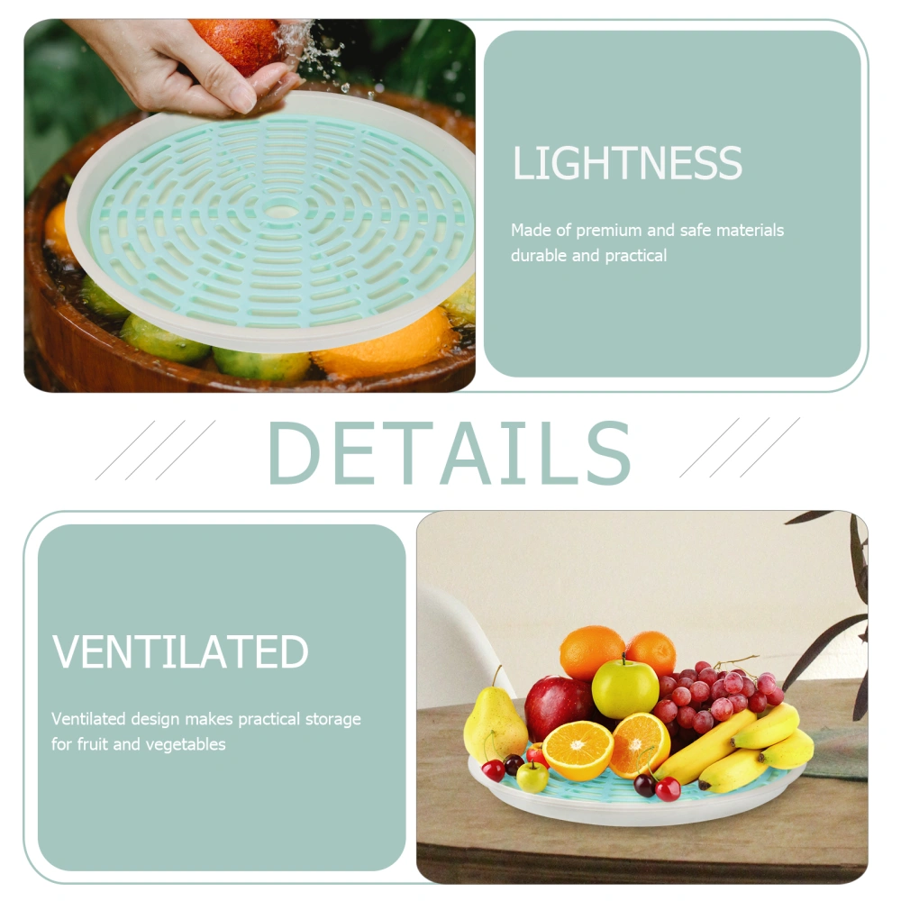 Vented Self-draining Fruits Bowl Double Layer Colander Fruits Dish Plate