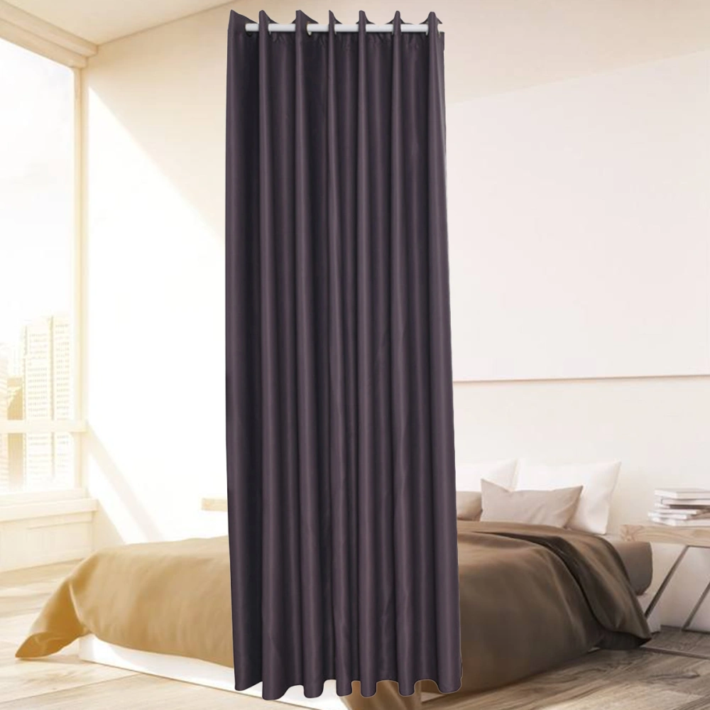 Ultra Sleep Well Energy Saving Thermal Insulated Textured Thick Linen Pair Curtains Blackout Curtains Room Darkening Curtains Textured Grommet Window Curtains for Living Room Size 100*250 (Dark Grey)