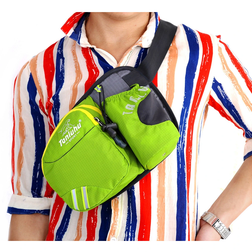 Running Waist Pack Sports Waist Bag Belt Bag with Water Bottle Holder for Travel Hiking Cycling Camping (Green)