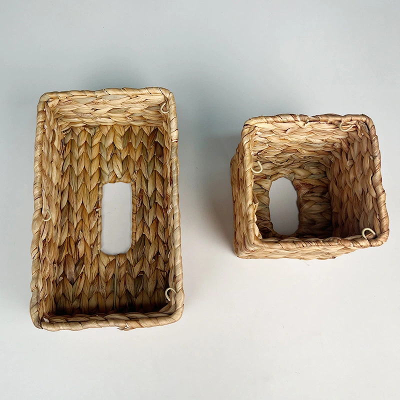 Tissue Box Desktop Woven Tissue Box Straw Woven Tissue Holder Rustic Facial Tissue Holder