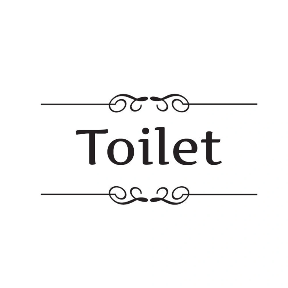 Removable Wall Stickers Bathroom Decor Toilet Door Sign Art Decals (Toilet)