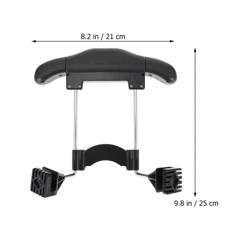 Car Seat Headrest Hanger Clothes Rack Mini Clothes Hanger for Coat Suits Shirts (Black)