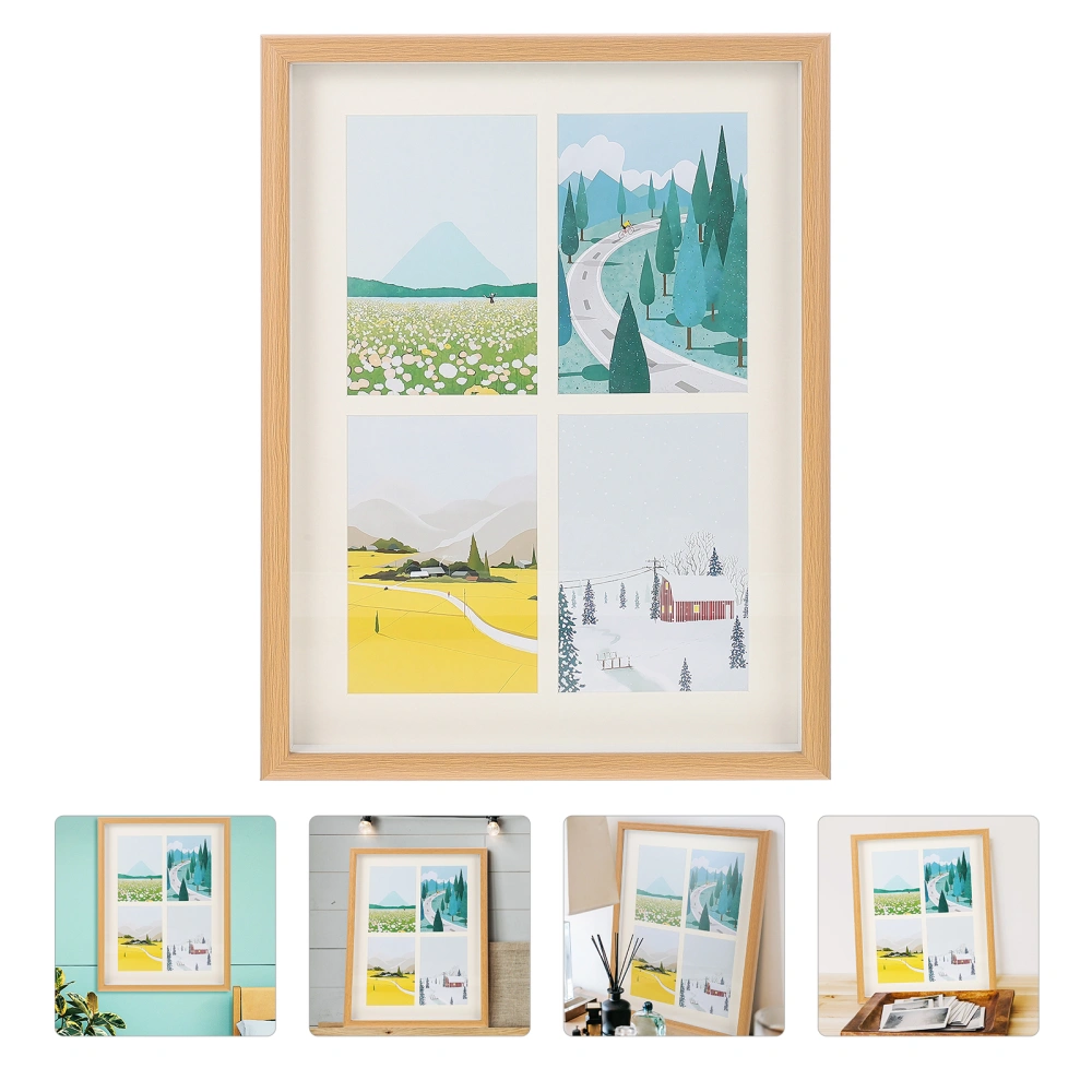 Wooden Photo Frame Wood Collage Picture Frame Practical Picture Frame for Tabletop Wall