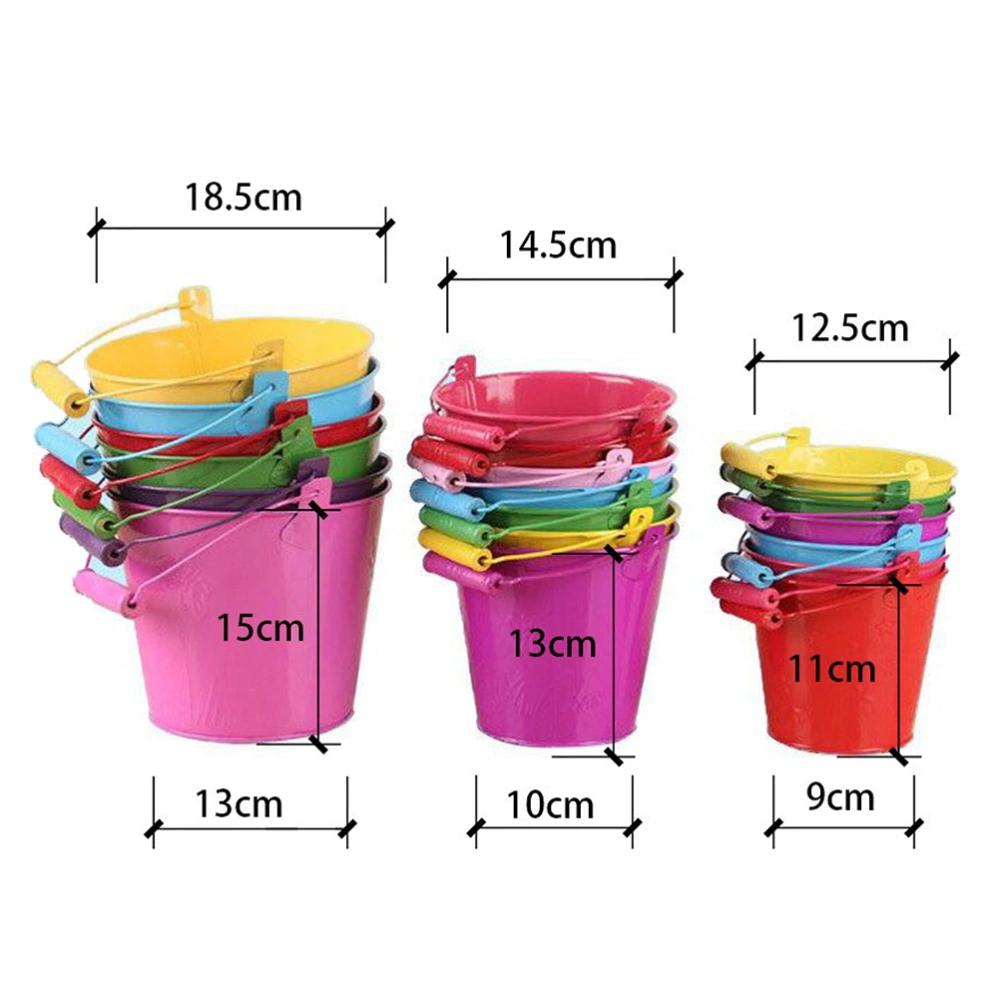 6pcs Play Sand Bucket Beach Toy Water Bucket Playthings Kindergarten Bucket Toy