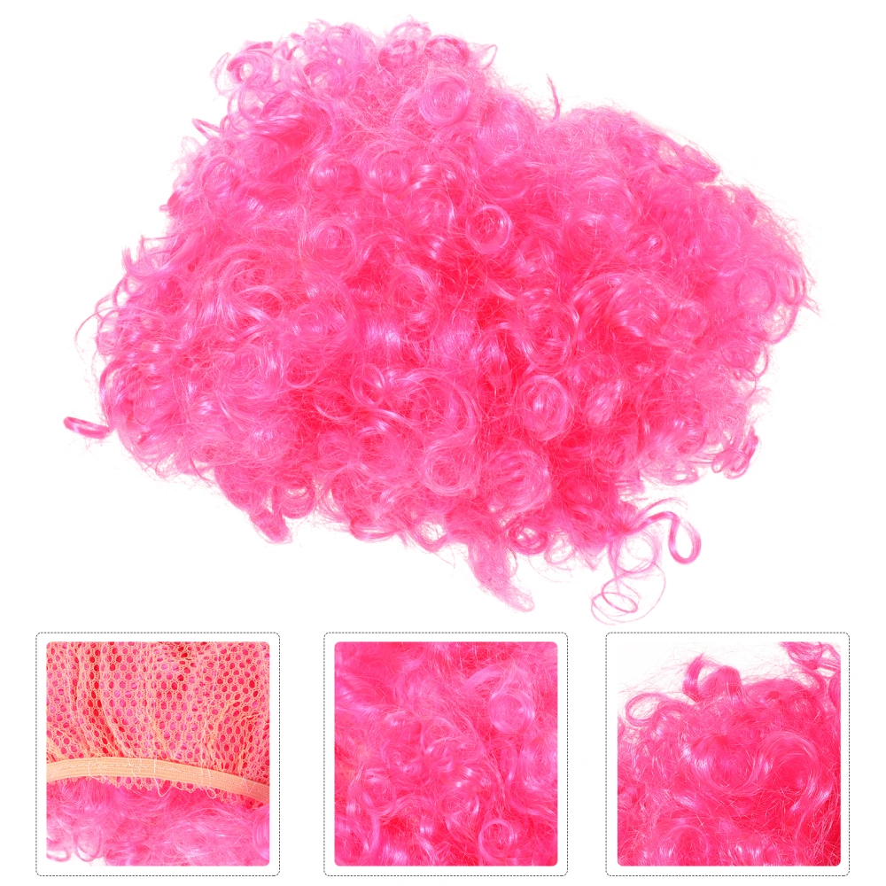 Clown Hair Wig Cosplay Showing Clown Fluffy Ball-shape Wig Hairstyle Headwear for Halloween Masquerade Christmas (Pink)