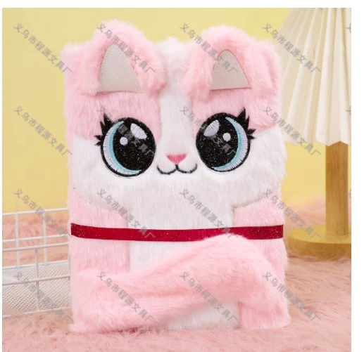 Fluffy Notepad Plush Notebook Cartoon Notebook Plush Diary Cartoon Notebook for Students