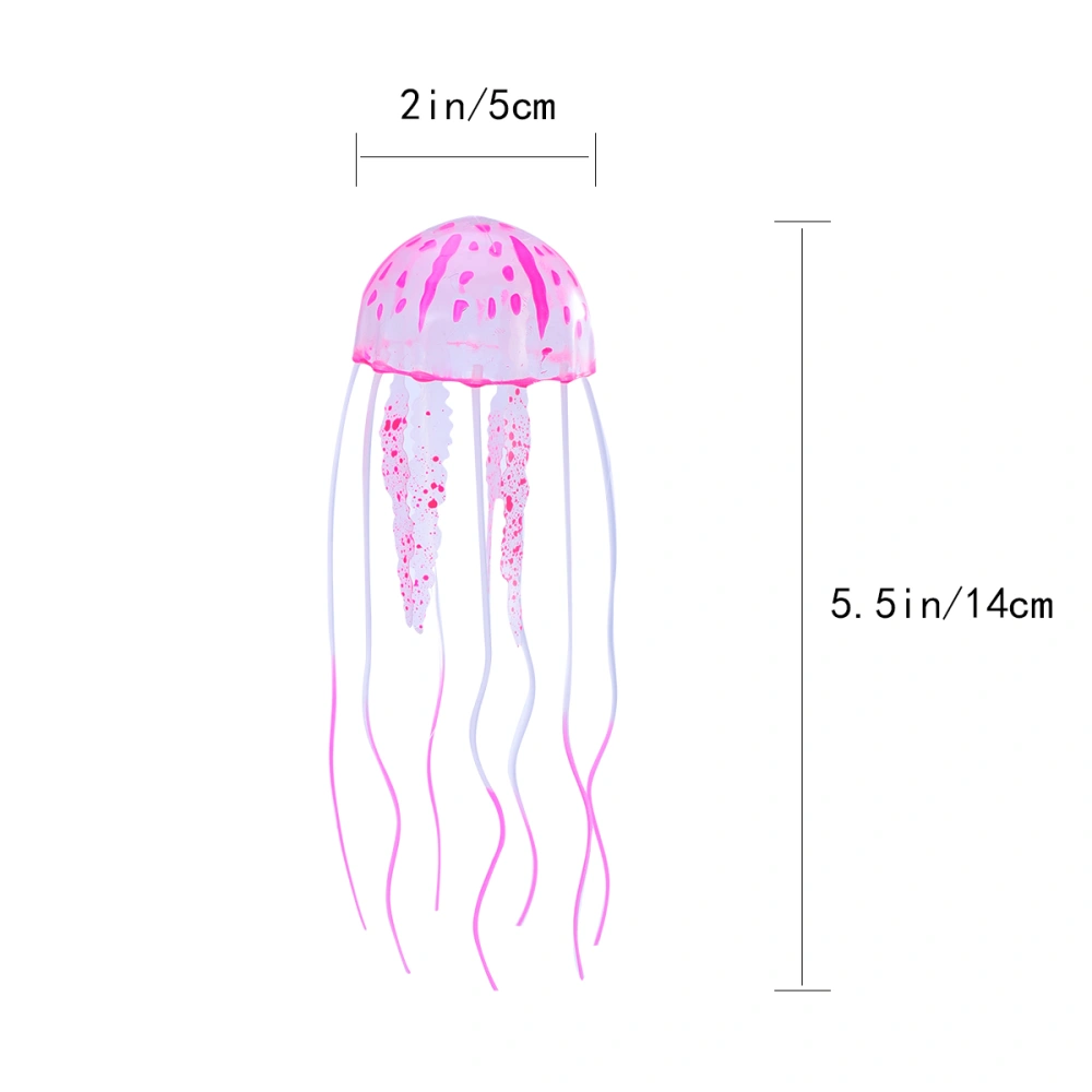 4pcs Artificial Jellyfish Creative Decor Jellyfis Ornament for Aquarium Fish Tank (Random Color)