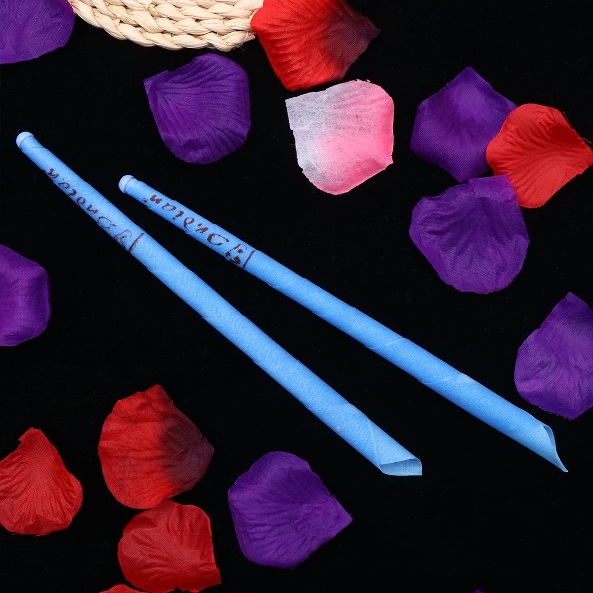 15pcs Auricular Candle Therapy Aromatherapy Beeswax Ear Therapy Straight Bell Trumpet Shape Type (Sky-blue)