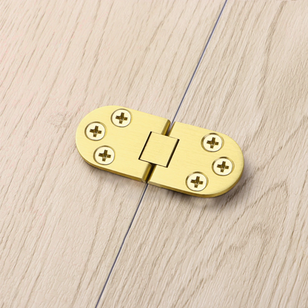 BESTOMZ Solid Brass Hinges Connectors with Screws for Table Folding Table Cabinet Door