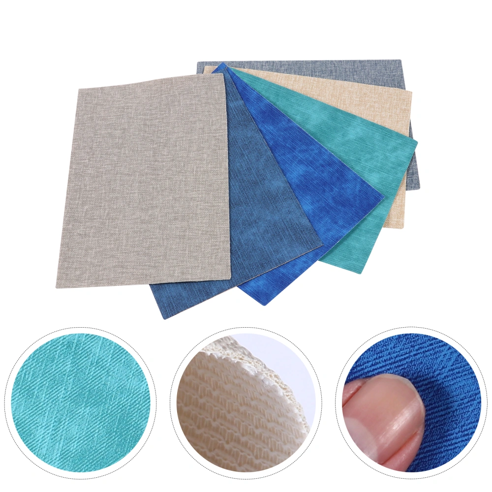 6pcs DIY Leather Fabric Sheets Creative Handmade Jewelry Making Materials