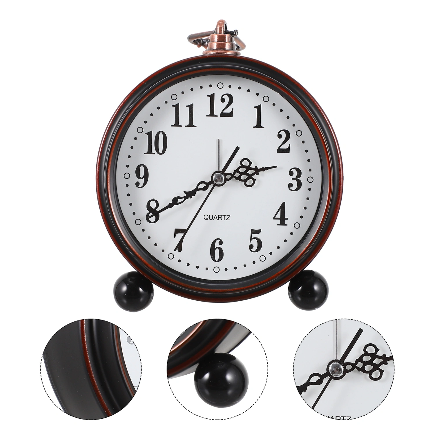 Vintage Alarm Clock European Retro Alarm Clock Bedside Mute Table Clock
