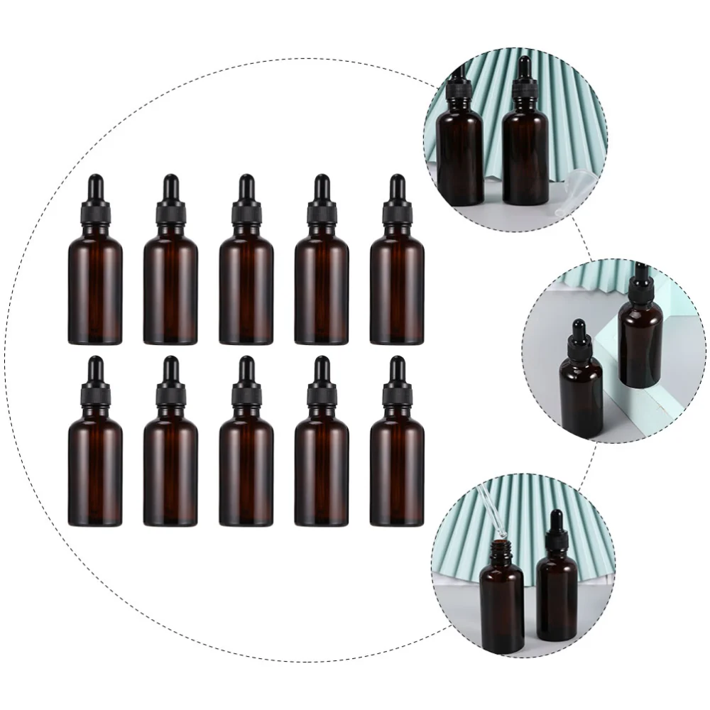 10 Pcs Dropper Bottles Travel Essential Oil Bottles Refillable Sub Bottles