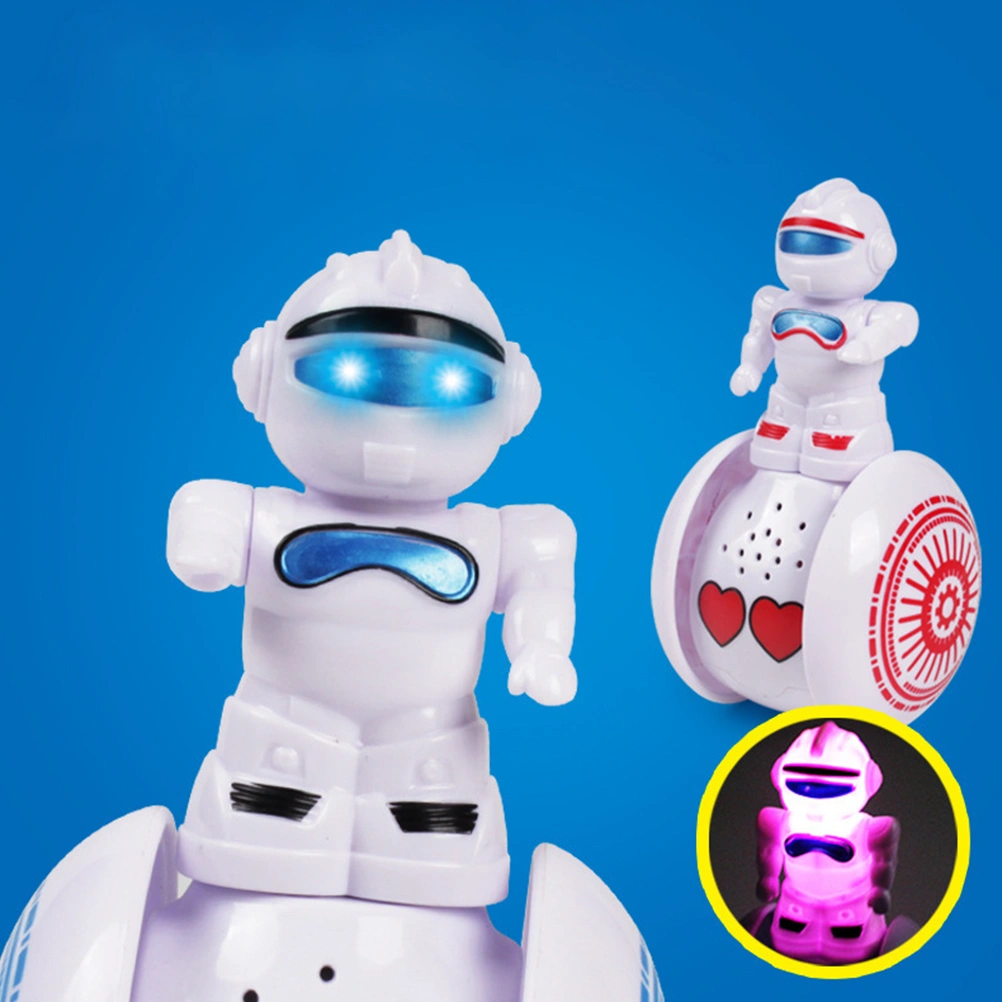 1Pc Baby Educational Plaything Lovely Tumbler Toys Children Robot Toys (Blue)
