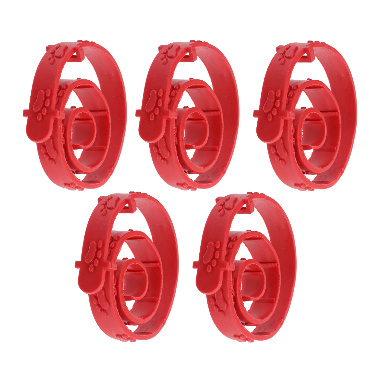 5Pcs Pet Flea Tick Neck Collar Pet Repel Tick Flea Collar Pet Supply Red