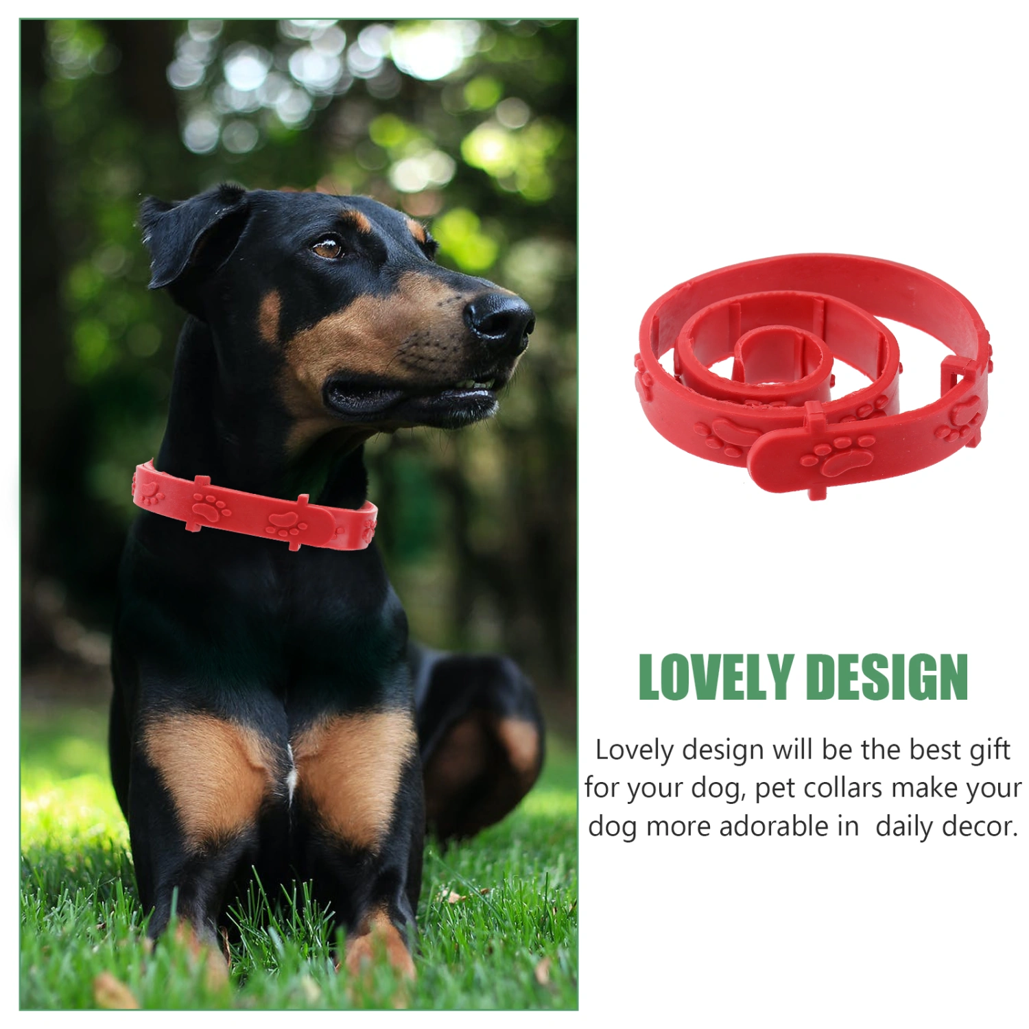 5Pcs Pet Flea Tick Neck Collar Pet Repel Tick Flea Collar Pet Supply Red