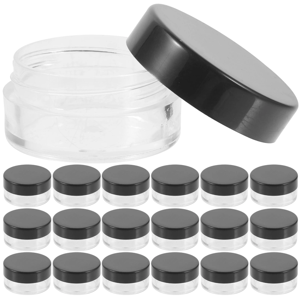 60pcs Comestic Dispenser Bottles Transparent Cream Bottle for Travel Trip (Black)