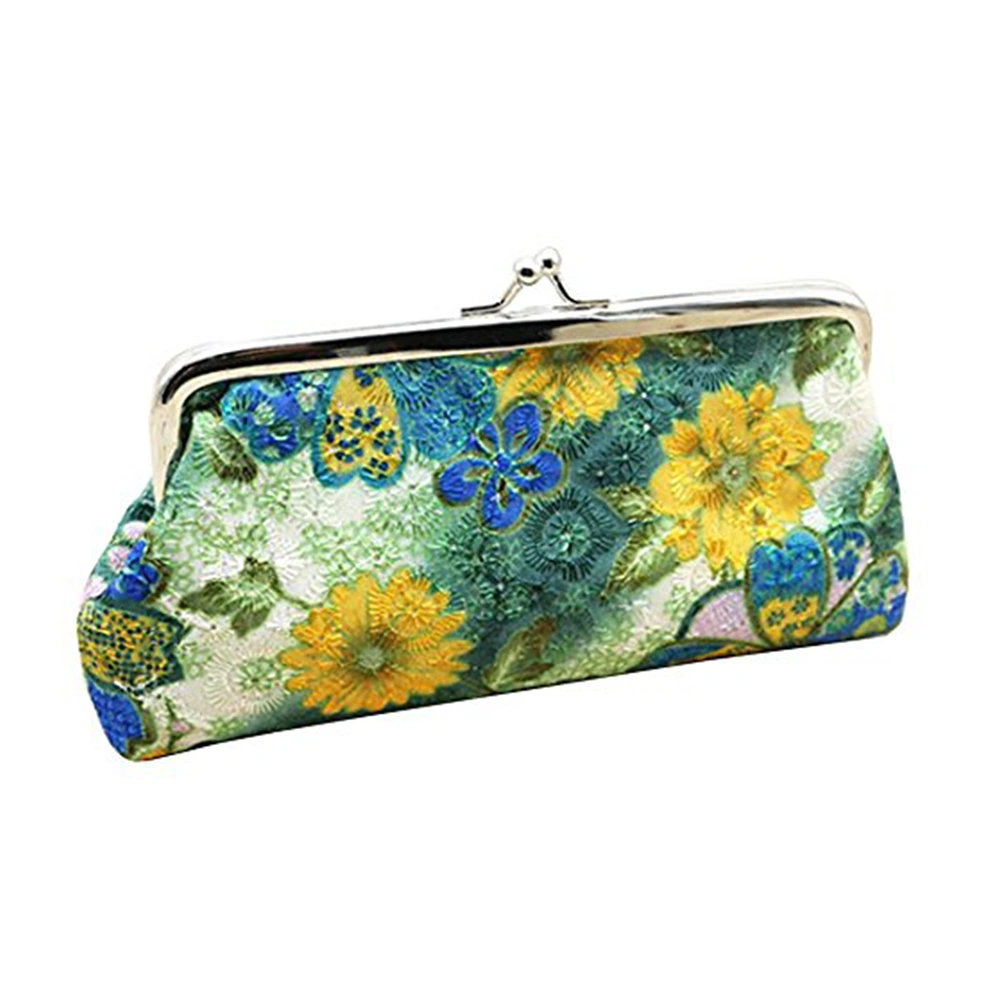 Fashion Women Coin Pouch Purse Jewelry Pouch Clasp Closure Wallet (Random Color)