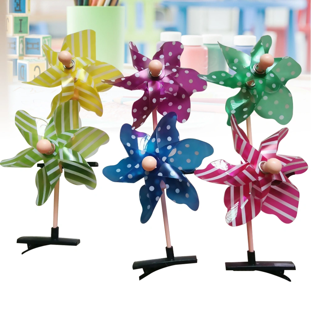 10pcs Children Windmills Hairpin Creative Windmills Hair Clip Girl Costume Hair Accessory (Assorted)