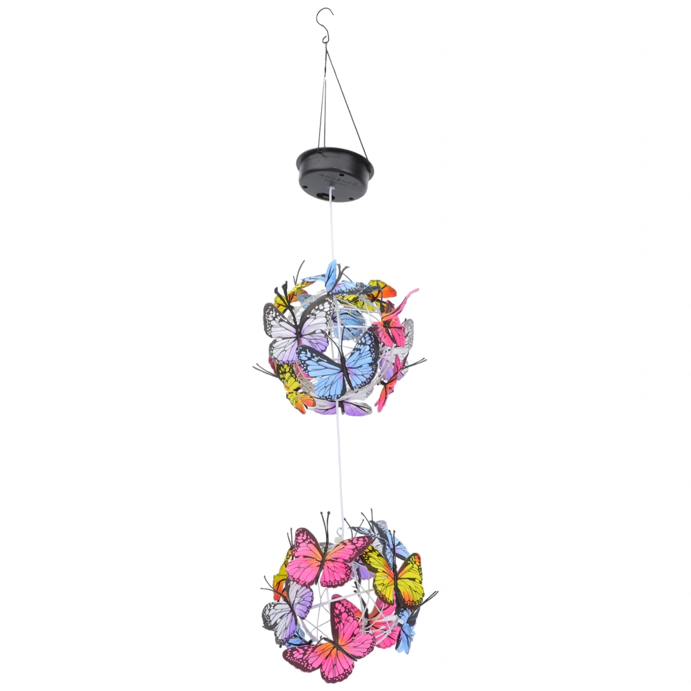 1Pc Solar Wind Chime Solar Garden Butterflies Wind Chime Solar Powered Lamp