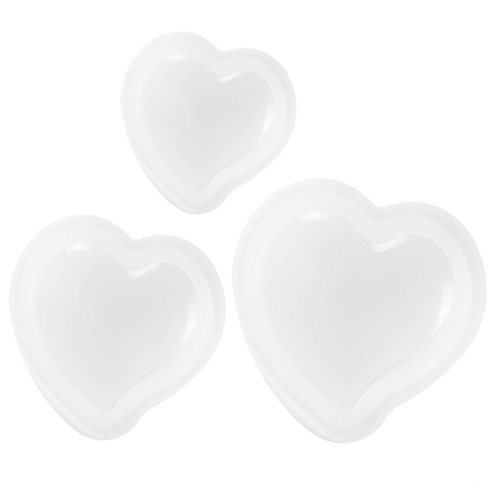 3pcs Heart-shaped Silicone Molds Pretty DIY Crafts Moulds Decoration Molds