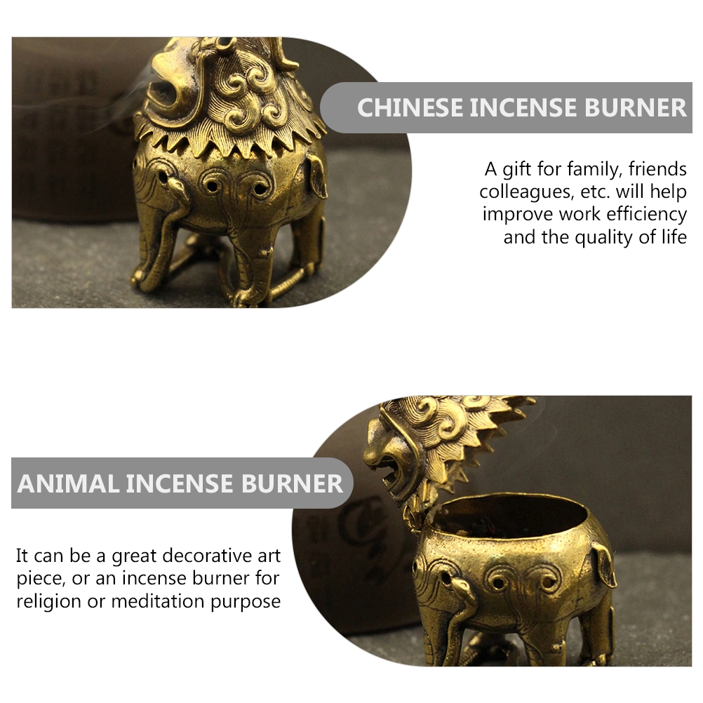 Retro Auspicious Animal Incense Burner Aromatherapy Ornament Housewarming Gift