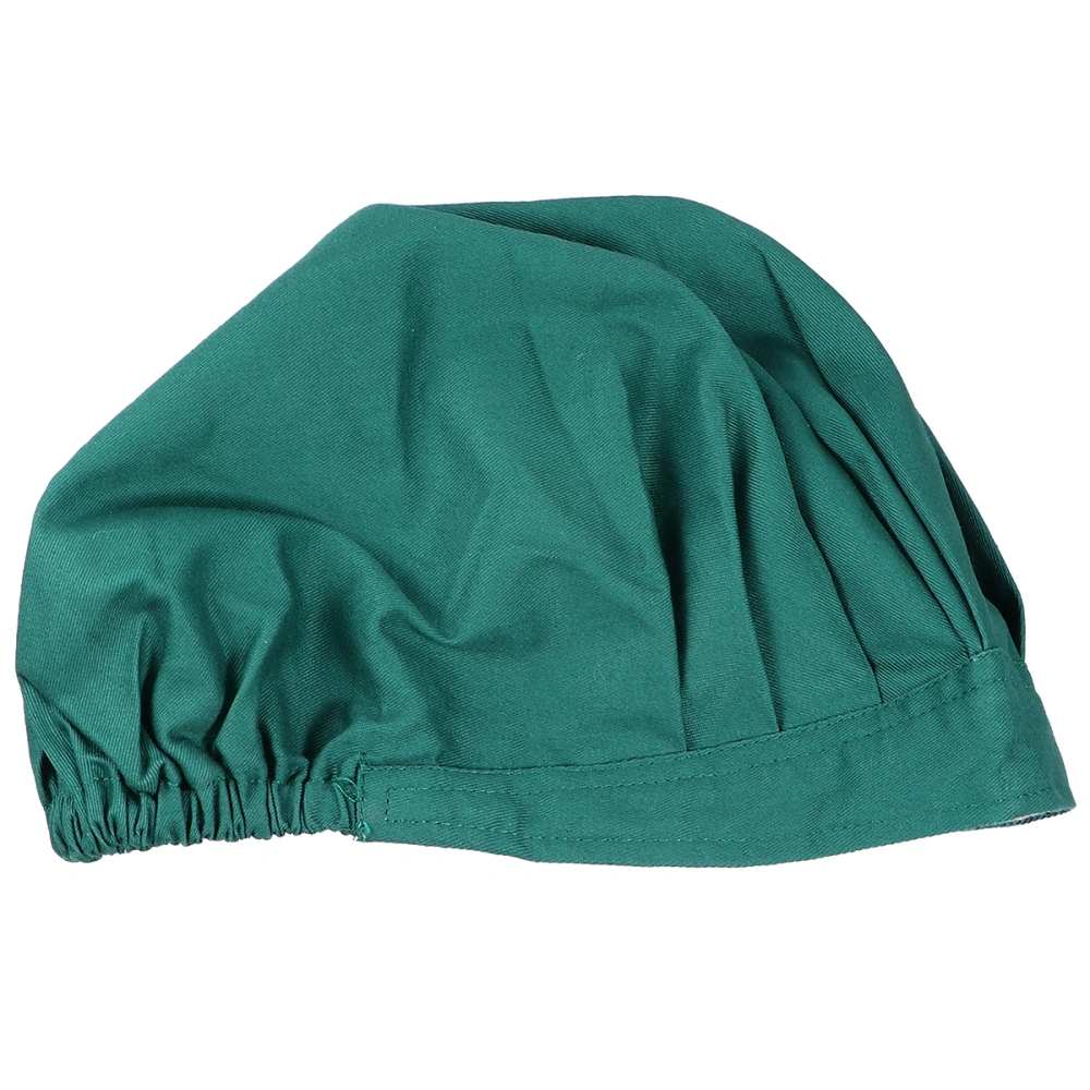 Green Solid Color Cotton Hat Dentist Doctor Nurse Working Hat Head Protector for Kitchen Hospital Beautician Worker