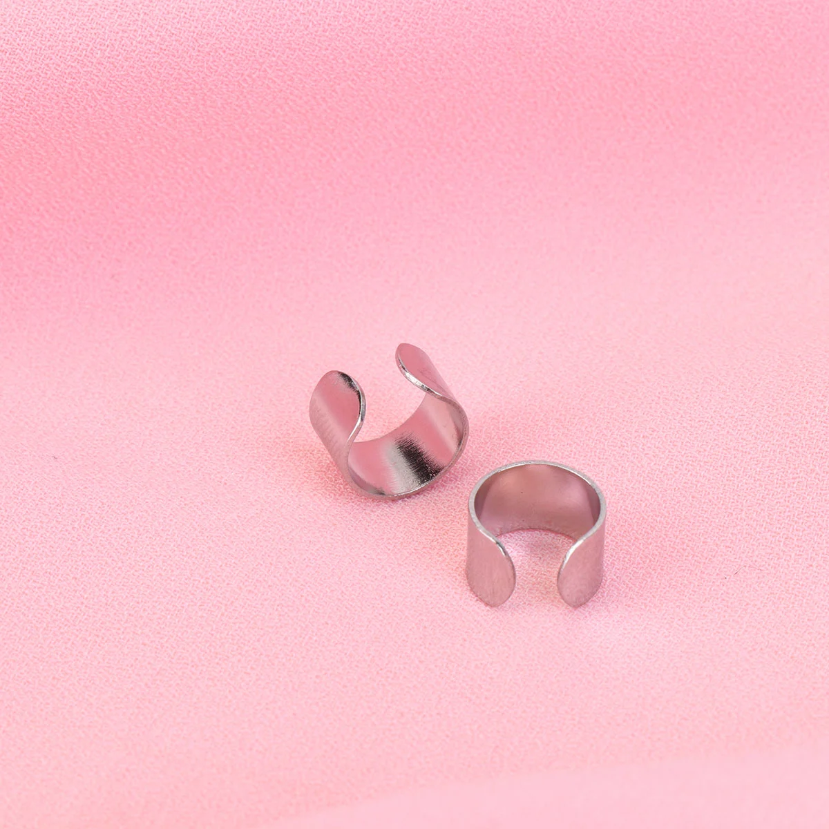6 Pairs Simple Ear Clips Fashion Metal Ear Clips Men Women Ear Cuff Non-Piercing Ear Decoration (Steel Color)