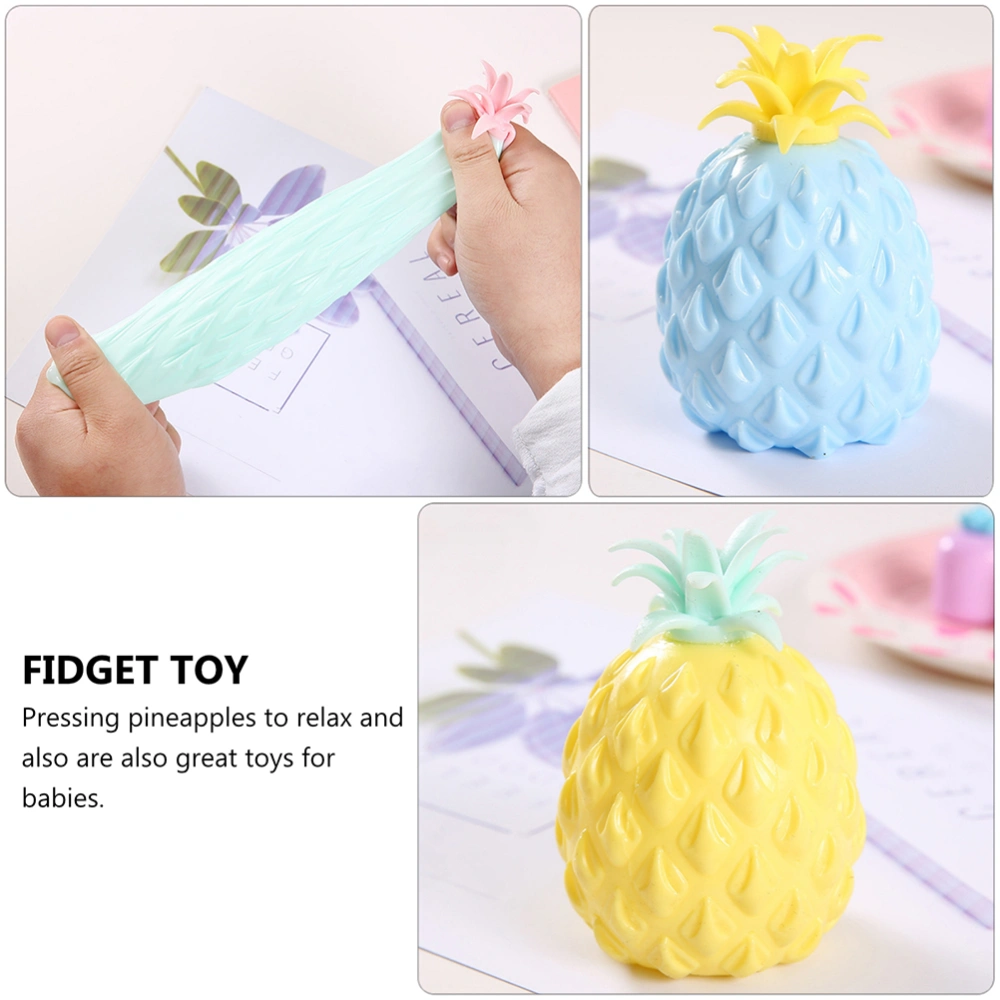 1 Set 4Pcs Stress Relief Toys Desktop Stress Balls Funny Pineapple Toys