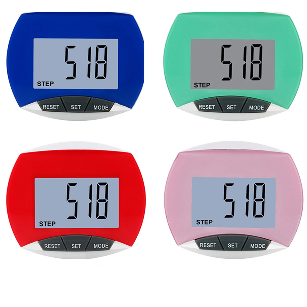 Multifunctional Pedometer Portable Running Pedometer Fitness Information Tool Sports Supplies Accessories for Man Woman (Pink)