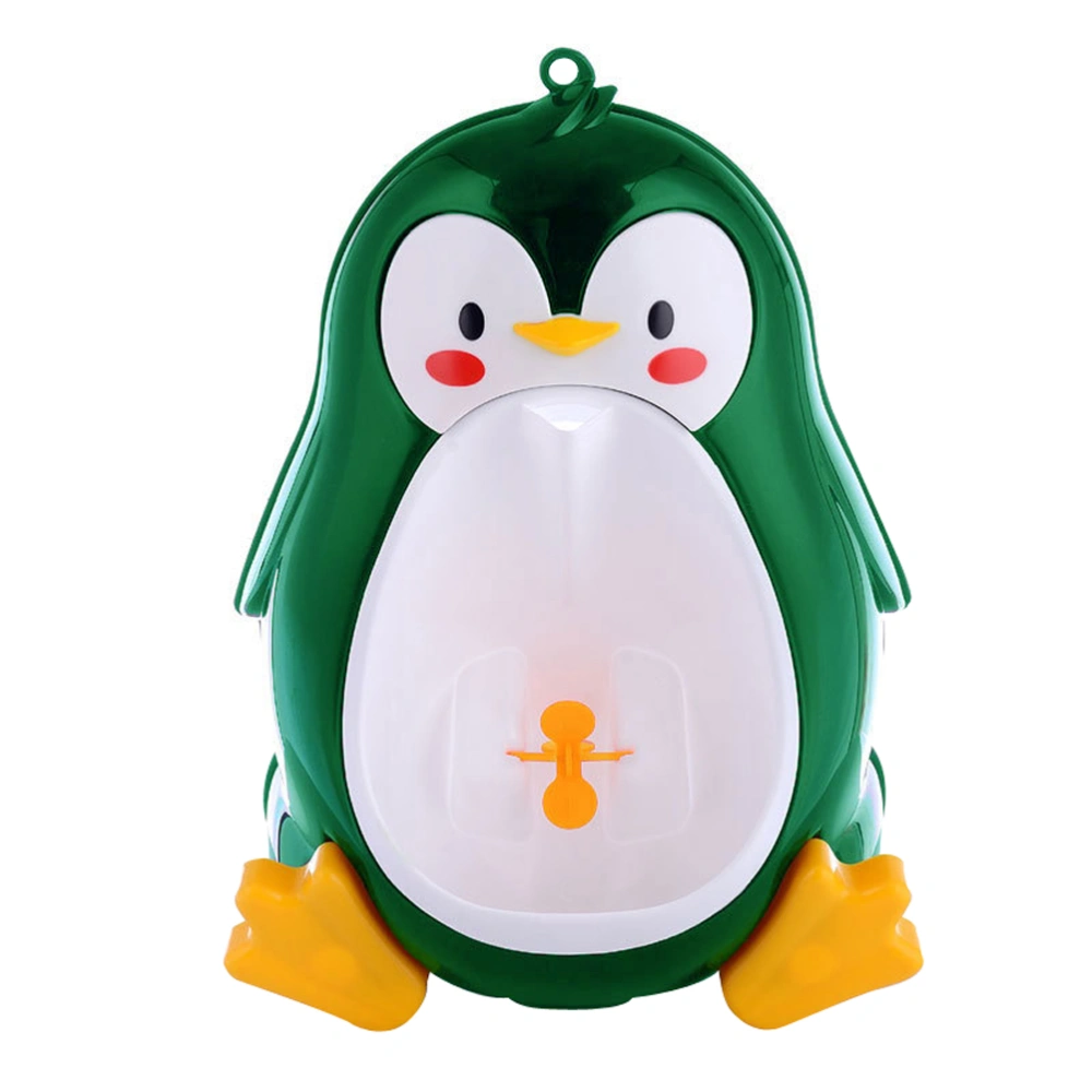 Baby Boys Penguin Design Wall Mounted Toilet Potty Training Kids Toddler Urinal Bathroom Pee Trainer (Green)