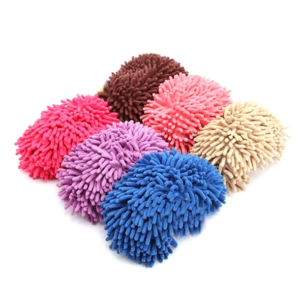 Multifunctional Chenille Lazy Shoe Covers Washable Dust Mop Slippers Mop Caps - One Pair (Coffee)