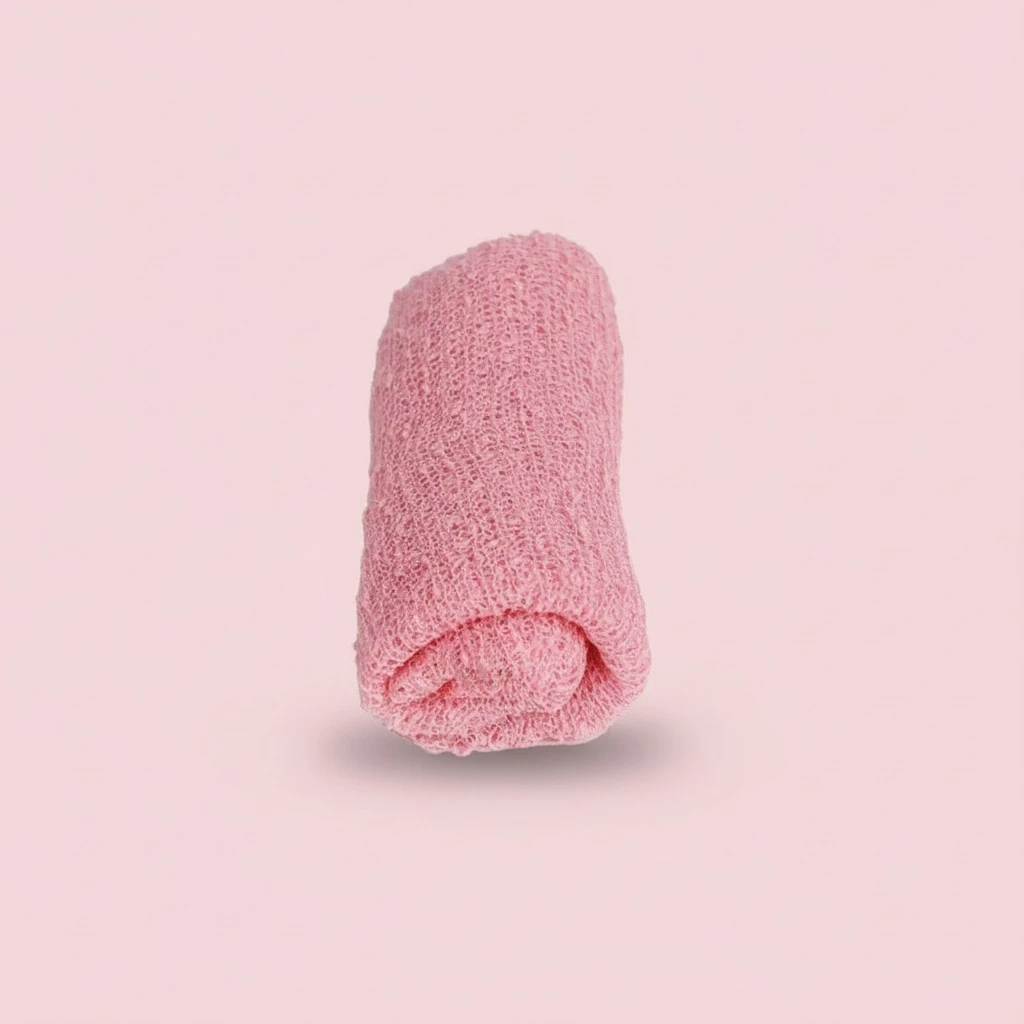 Newborn Baby Photography Photo Prop Stretch Wrap Baby Long Ripple Wrap (Pink)