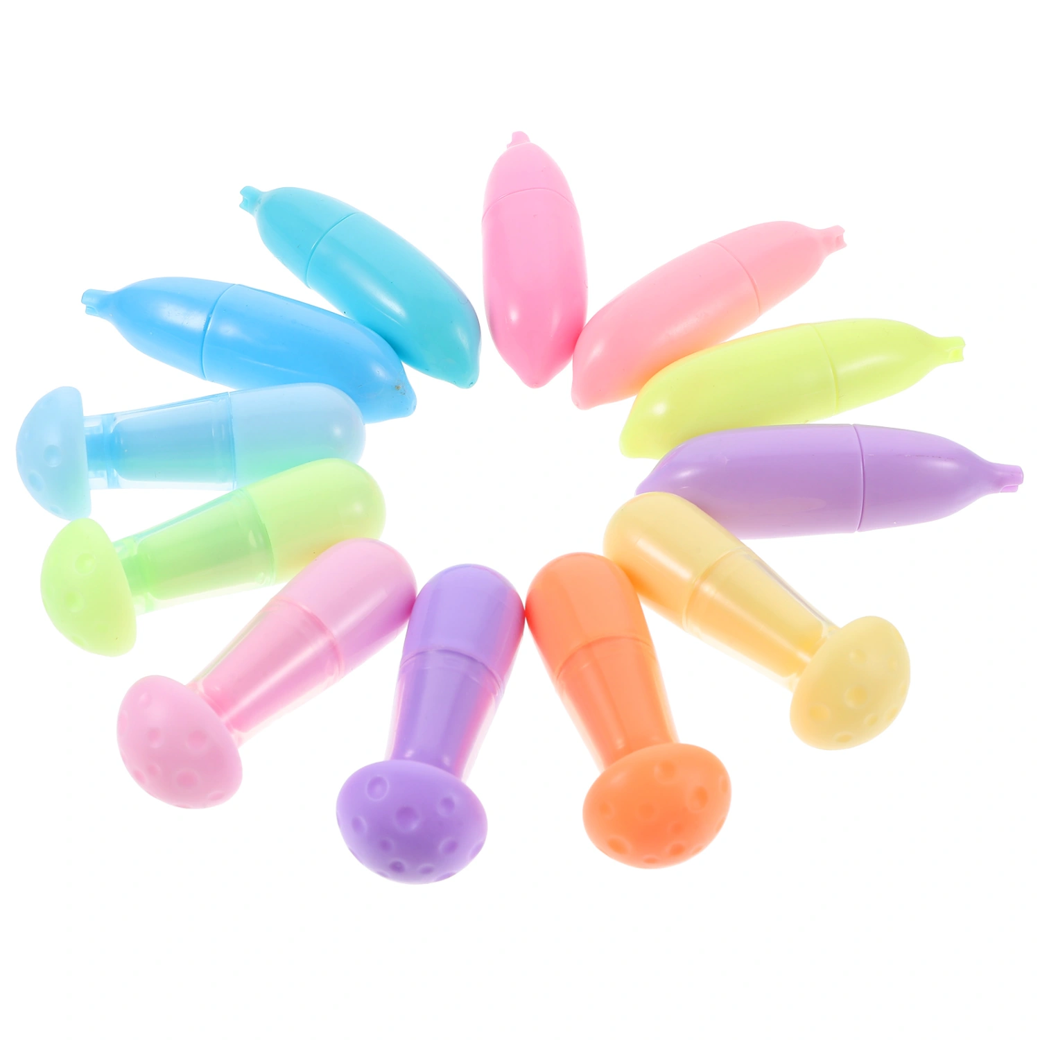 12pcs Colored Highlighters Small Graffiti Pen Markers Scrapbooking Pens Office Supplies