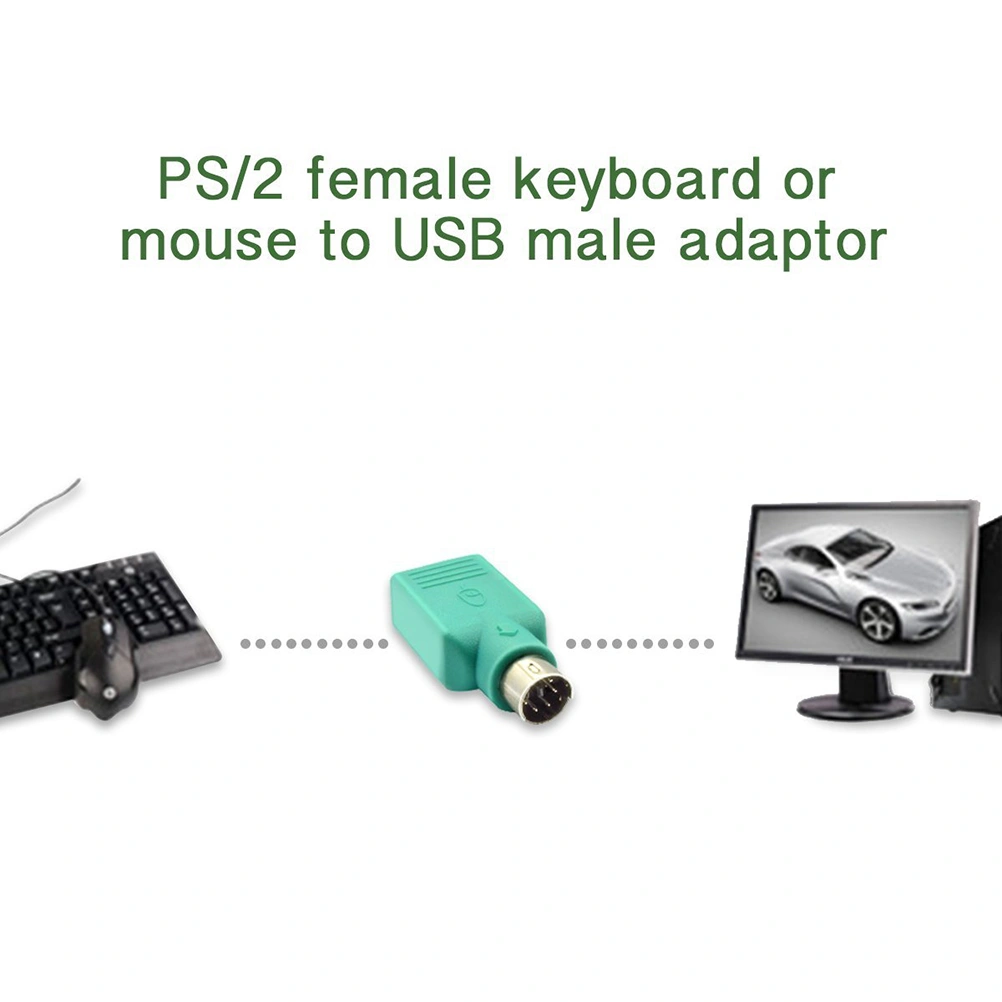 10pcs USB Female To PS/2 Male Converter Changer Adapter for Desktop PC