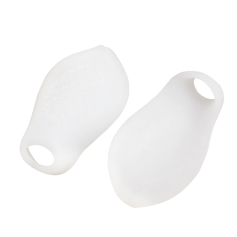 Pair of Gel Bunion Protectors Toe Separators Straighters Spreaders Correctors for Little Toes (White)