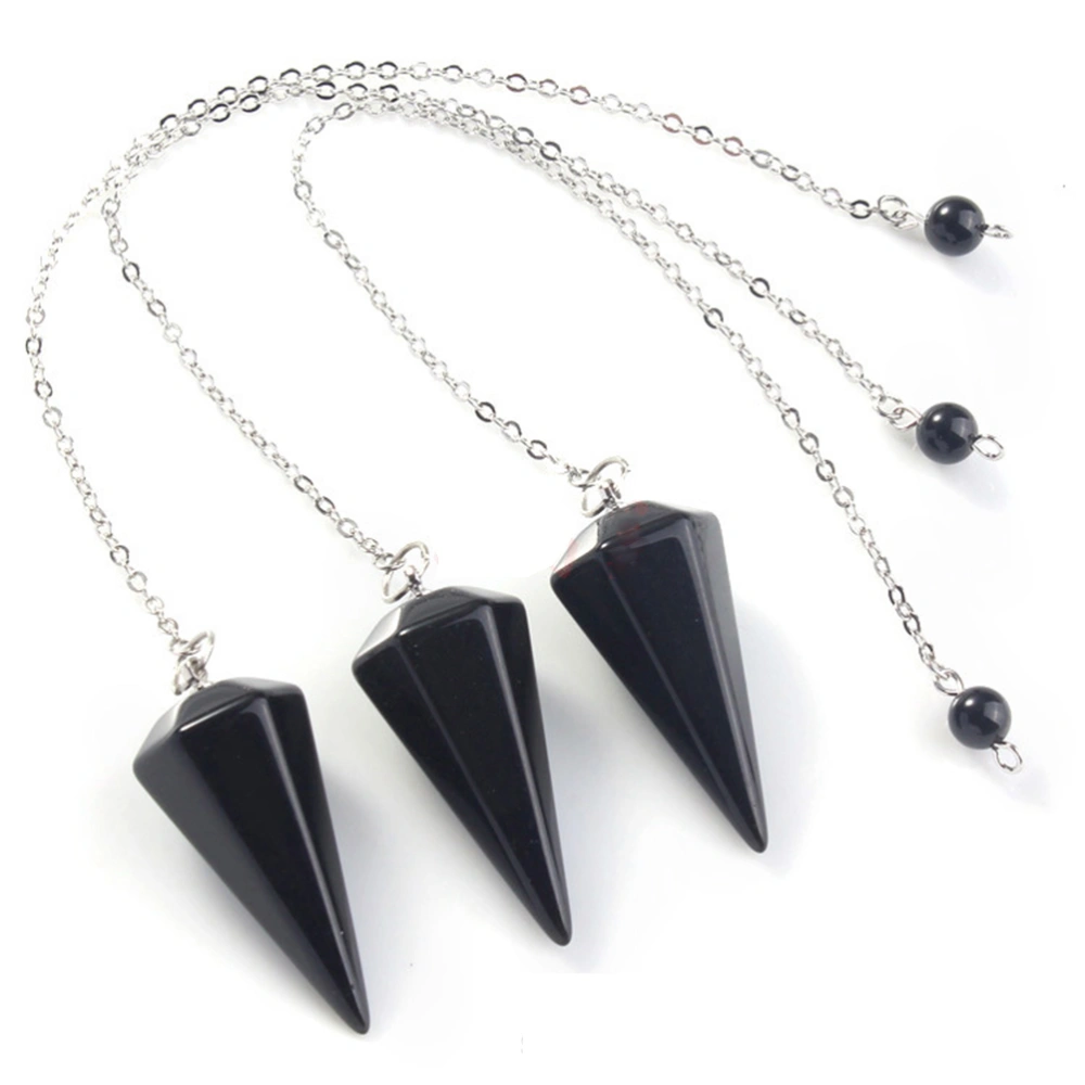 Quartz Crystal Gemstone Dowser Pendulum (Black)