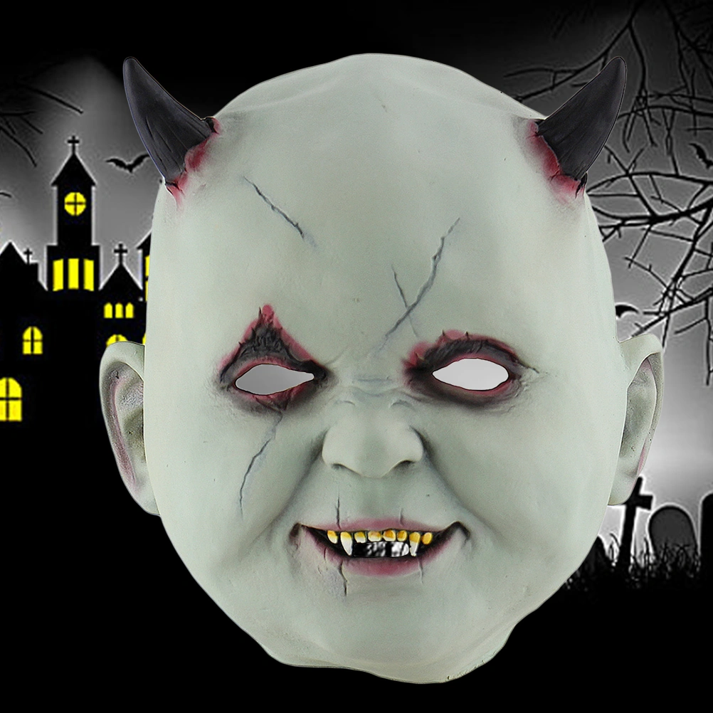 Halloween Cosplay Mask Horrific Mask Creepy Terrifying Little Devil Mask