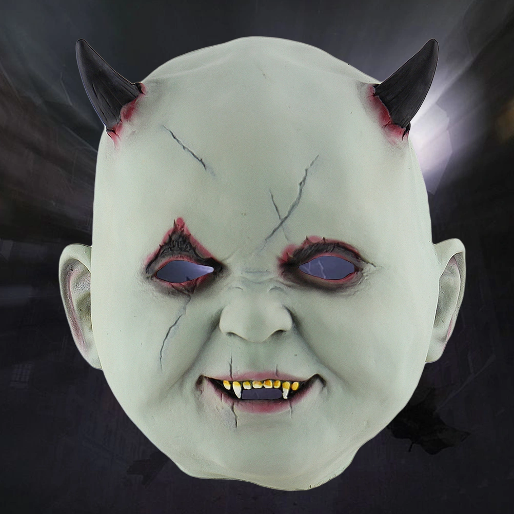 Halloween Cosplay Mask Horrific Mask Creepy Terrifying Little Devil Mask