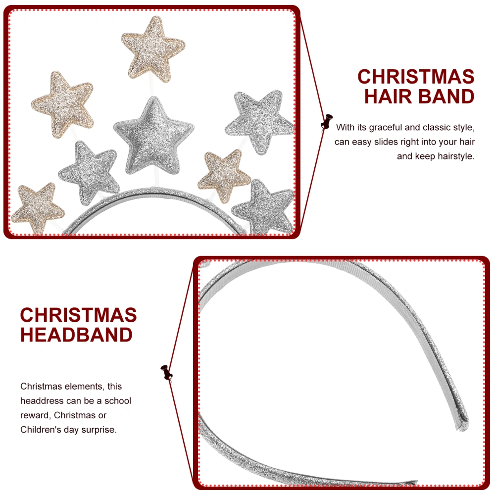 Christmas Headband Star Hair Band Christmas Hair Hoops Christmas Kids Hair Band