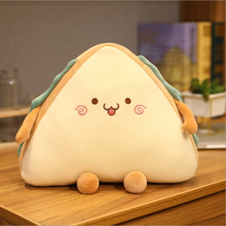 Plush Bread Toy Simulation Stuffed Sandwich Design Pillow Winter Style Sport Toy for Birthday