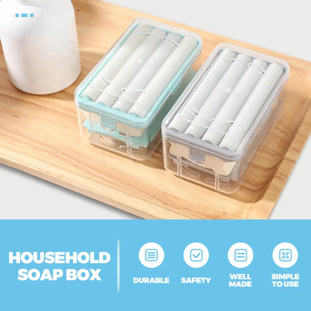 Soap Dish Soap Foaming Box Soap Storage Holder for Home Bathroom Kitchen