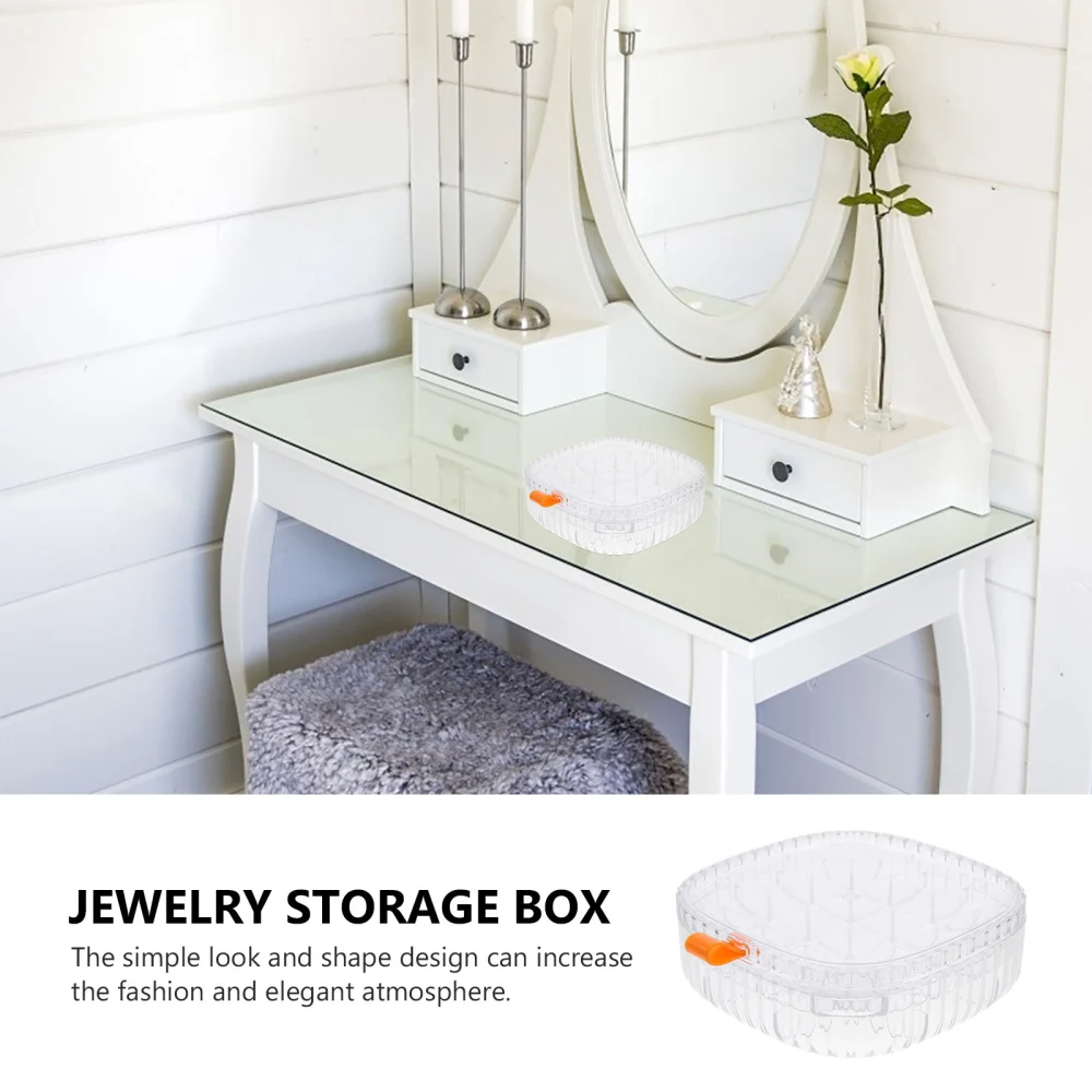 Multi-compartment Jewelry Storage Case Earring Rings Necklace Display Box