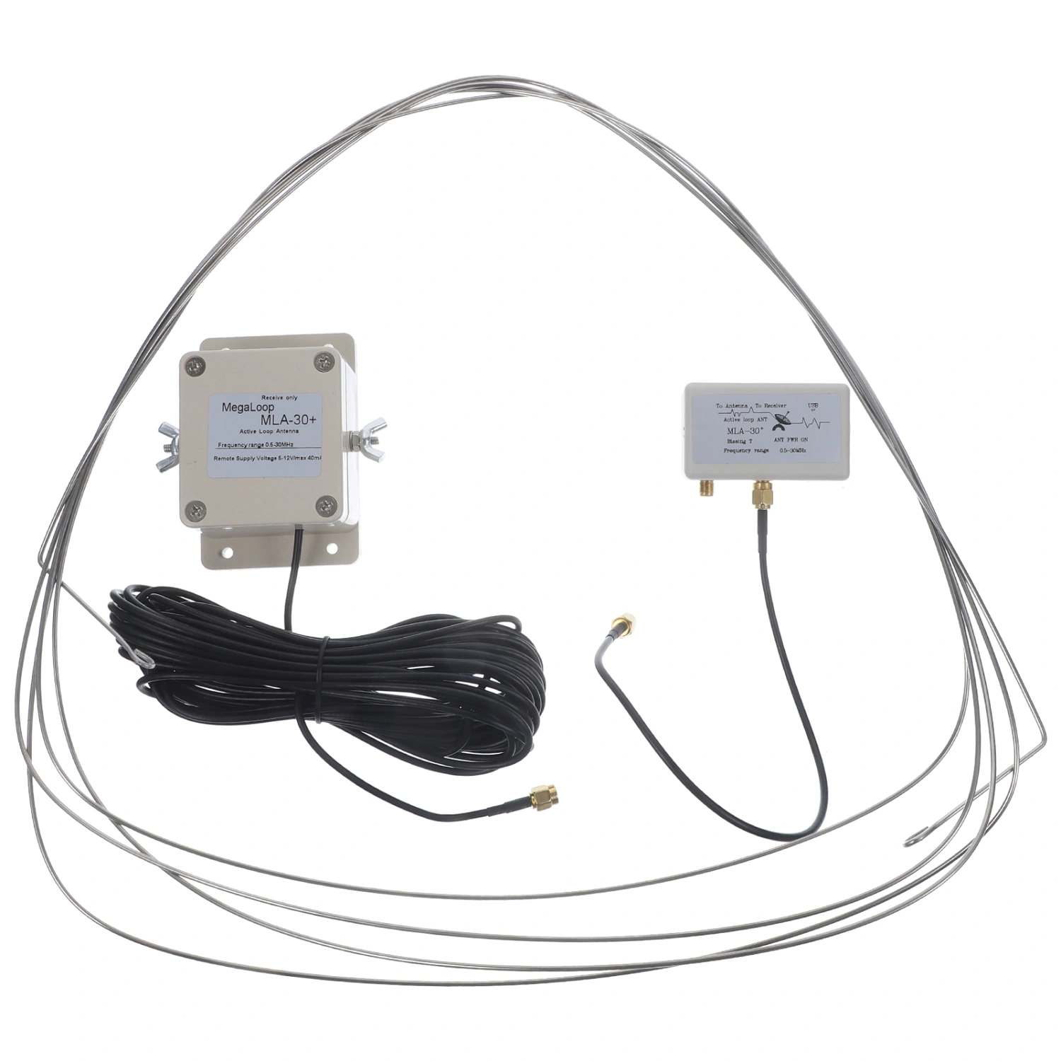 1 Set Professional Mla-30 Active Ring Receiving Antenna Low Noise Medium Wave Short Wave Antenna