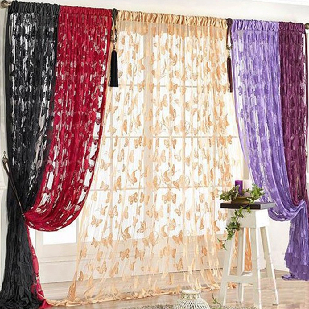 100 x 200 CM Strip Tassel Line String Curtain Room Divider Thread Curtain Line Curtain Blackout Curtains Window Fringe Wall Panel Room Divider Screen Doorway Door Scarf Drape Curtain Valance Window Treatments (Blue)