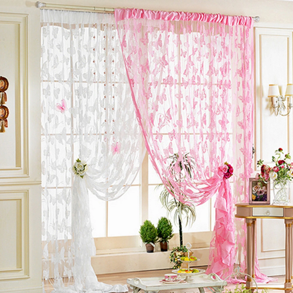 100 x 200 CM Strip Tassel Line String Curtain Room Divider Thread Curtain Line Curtain Blackout Curtains Window Fringe Wall Panel Room Divider Screen Doorway Door Scarf Drape Curtain Valance Window Treatments (Blue)