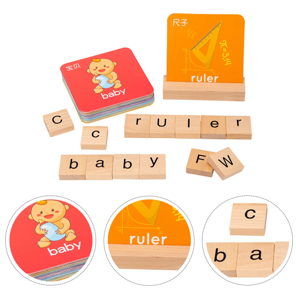 1 Set of Letter Spelling Toy Building Block Toy Puzzle Toy Educational Plaything