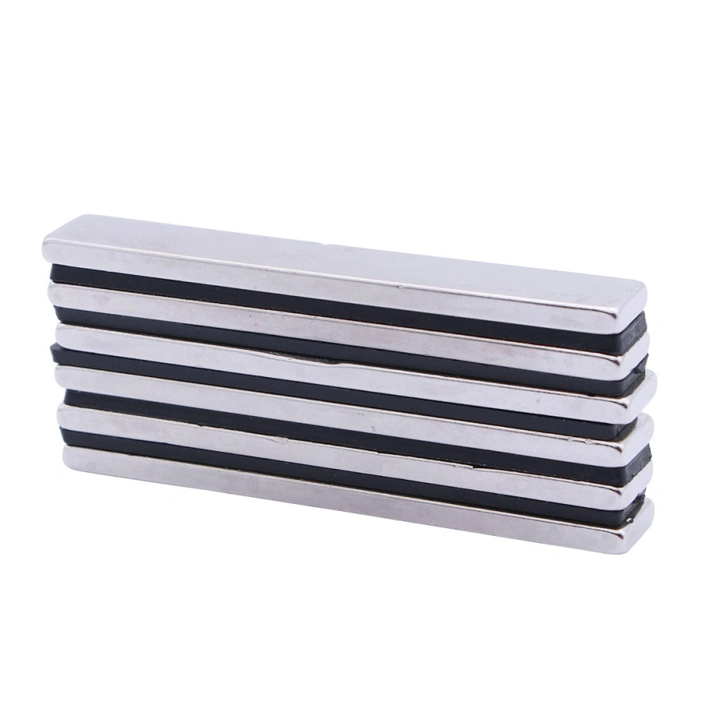 6 PCS Neodymium Magnets Rare Earth Magnets Magnets Strong Permanent Square Base Magnets - 60x10x3mm